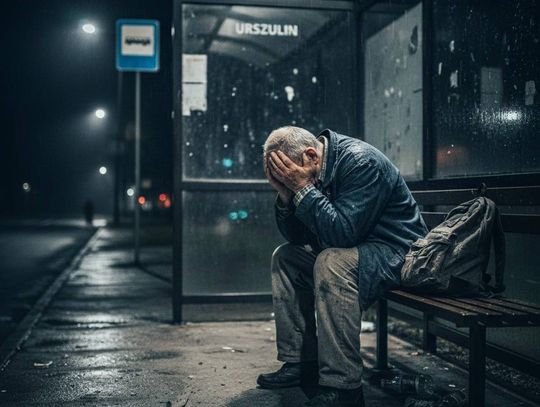 mężczyzna na ławce