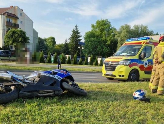 34-letniego motocyklistę zabrał śmigłowiec ratunkowy