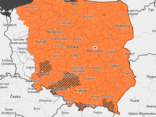 Burze i silne opady. IMGW wydał ostrzeżenie 2. stopnia