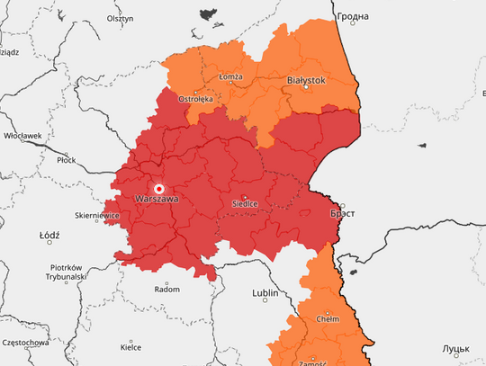 Burze jeszcze nie przeszły. Alert 3 stopnia dla północnej Lubelszczyzny