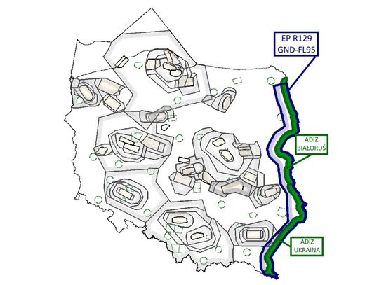 loty drony mapa wschód samoloty dorsz