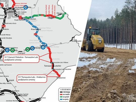 Ekspresówką z Warszawy do granicy z Ukrainą. Podpisano umowę na kolejne odcinki S17 Zamość – Hrebenne