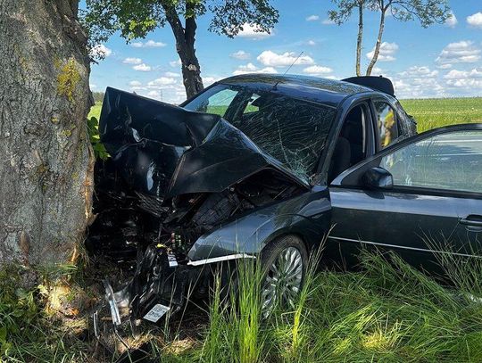 Gm. Janów Podlaski: Nastolatek z impetem wjechał w drzewo
