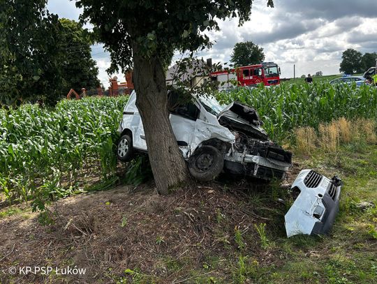 Groźny wypadek w Wólce Ciechomskiej. Pięć osób rannych, w tym 8-letnie dziecko [ZDJĘCIA]