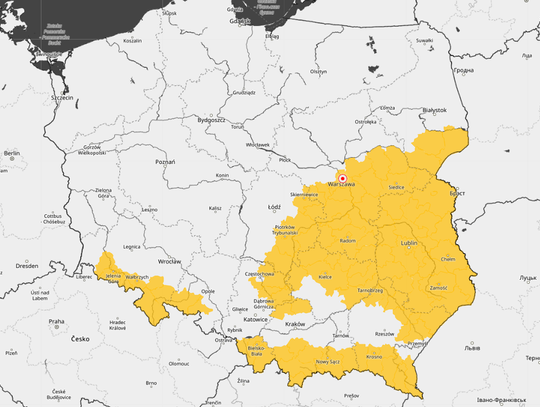 IMGW ostrzega przed marznącym deszczem