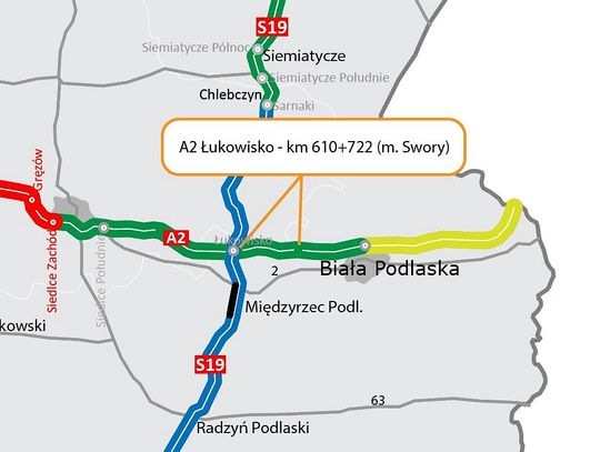 Zakończył się proces administracyjny dla autostrady A2 na odcinku Siedlce – Biała Podlaska