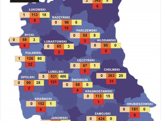 Koronawirus: Dane z województwa lubleskiego