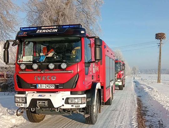 osp żerocin leszczanka akcja ratownicza kobieta nie żyje