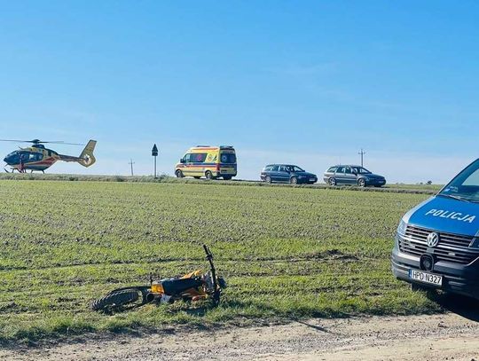 Lubelskie. Motocyklista najechał na motocyklistę. Wezwano śmigłowiec LPR