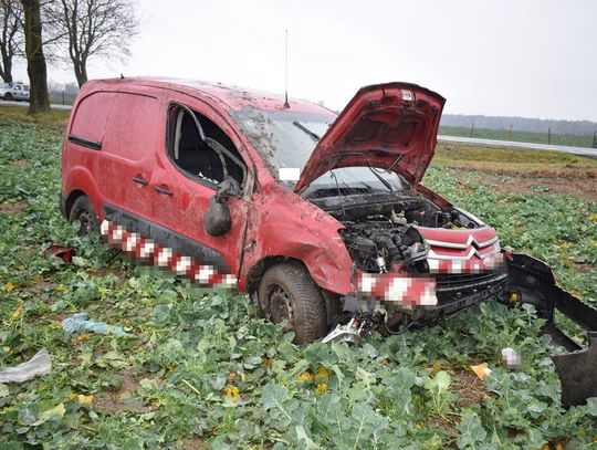 dachowanie auto Łuniew wypadek citroen