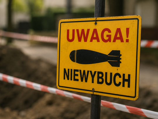 Niewybuch przy jednej z ulic w Białej Podlaskiej