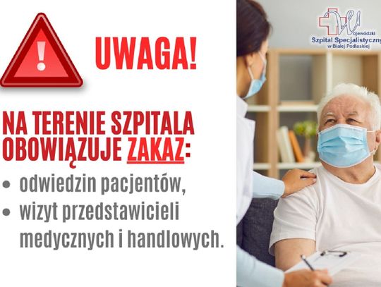 Od dzisiaj zakaz odwiedzin w bialskim szpitalu