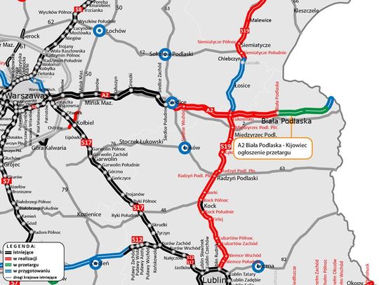Ogłoszono przetarg na projekt i budowę kolejnego odcinka A2