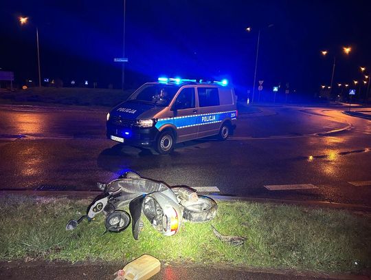 Parczew: Nastolatek na kradzionym skuterze uciekał policji. Przy zatrzymaniu stawiał opór