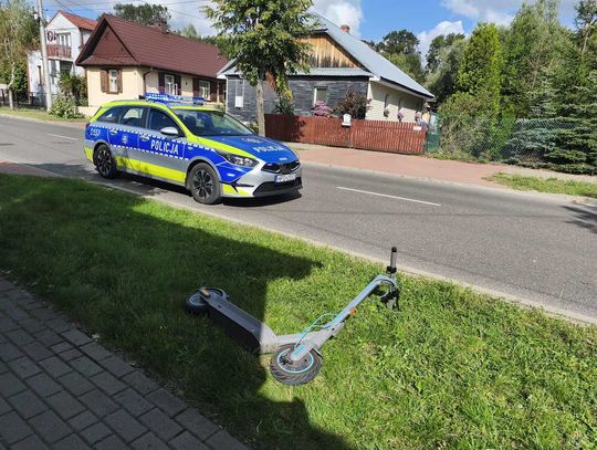 Parczew. Wypadek na hulajnodze. Nastolatek nie miał kasku