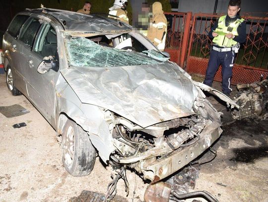 Pijany dachował w Wólce Kościeniewickiej [ZDJĘCIA]