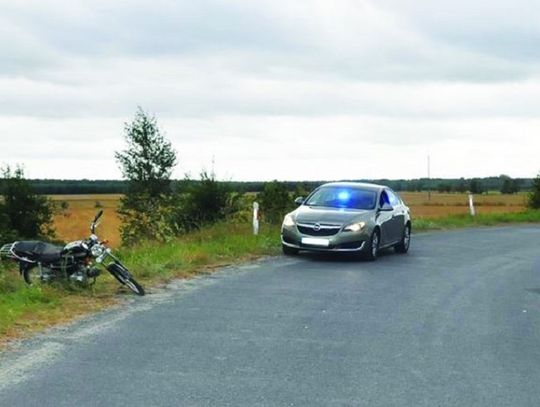 Pijany motorowerzysta nie wyrobił na zakręcie