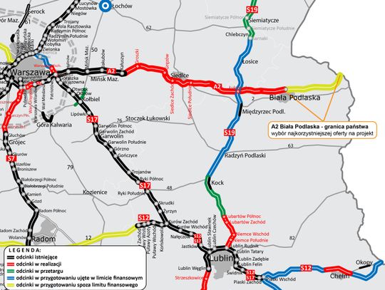 Powiat bialski: Wiadomo, kto zaprojektuje końcowy odcinek A2