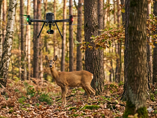 Powiat bialski. Wielkie liczenie saren, dzików i jeleni sarna, las, dron