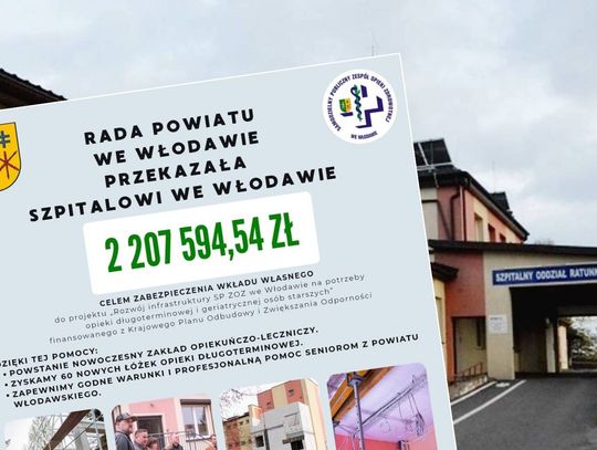 Powiat włodawski dokłada ponad 2,2 mln zł do inwestycji w szpitalu