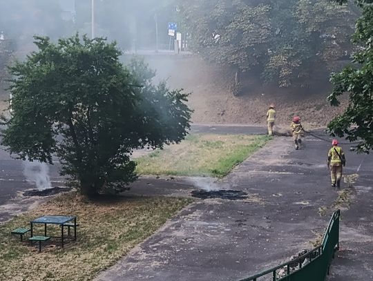 Paliło się na osiedlu Piastowskim. Ktoś mógł podpalić trawę