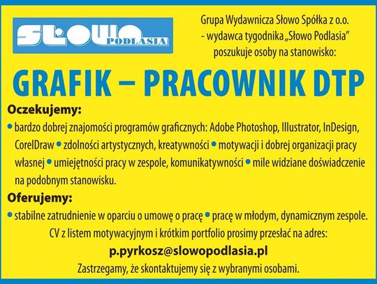 PRACA: Dołącz do zespołu Słowa Podlasia!