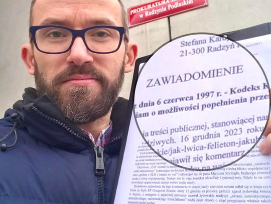Radzyń Podlaski: Radny zawiadamia prokuraturę. Chce, by hejter został wskazany
