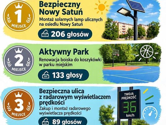 Radzynianie wybrali. Najwięcej głosów na uliczne lampy
