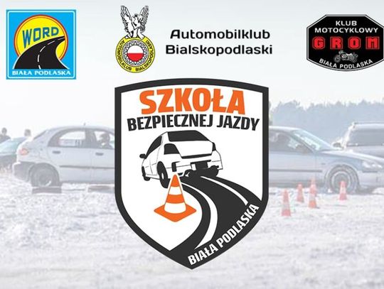 plakat Zimowej Szkoły Bezpiecznej Jazdy, Biała Podlaska, WORD
