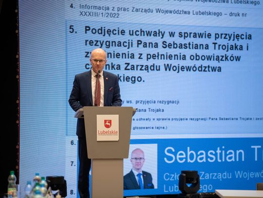 Sebastian Trojak złożył rezygnację z Zarządu Województwa Lubelskiego