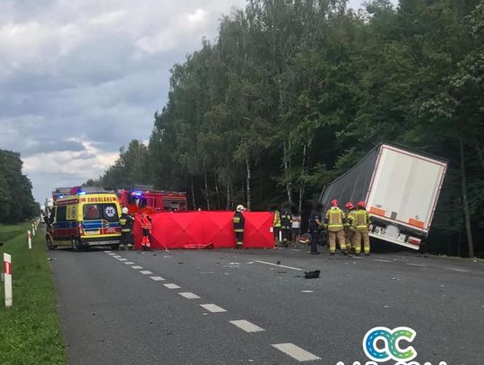 Śmiertelny wypadek na krajowej dwójce