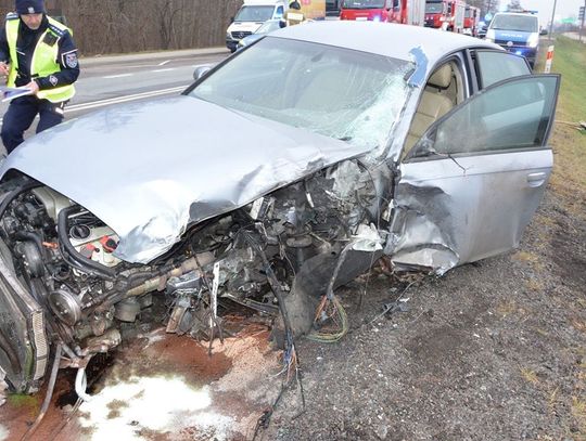 audi ciężarówka wypadek dk2 strzyniec biała podlaska
