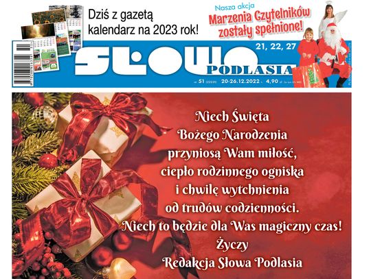 Świąteczne wydanie Słowa Podlasia i kalendarz na 2023 rok gotowe!
