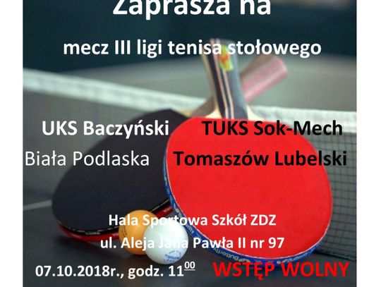 UKS Baczyński zaprasza na mecz