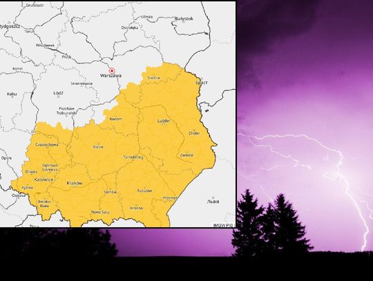 UWAGA! W nocy możliwe burze z gradem