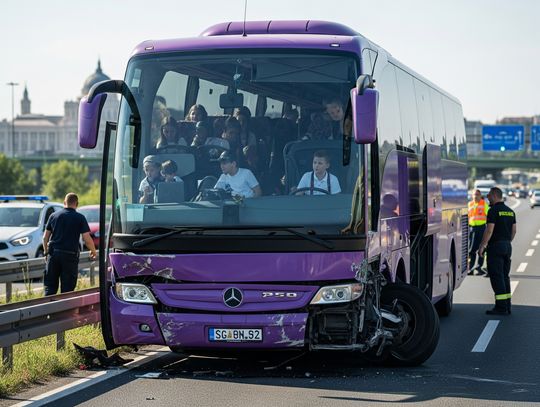 Węgry. W polskim autokarze wybuchła opona