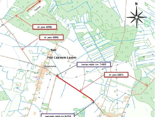 Zamknęli drogę powiatową. Tędy nie jedź!