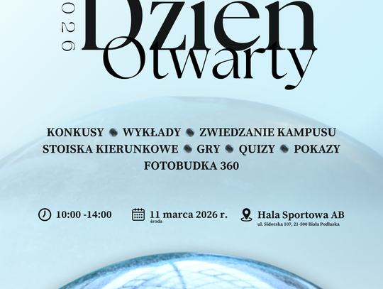 Zaproszenie na Dzień Otwarty Akademii Bialskiej - 11 marca 2026 r. Zaproszenie na Dzień Otwarty Akademii Bialskiej - 11 marca 2026 r.