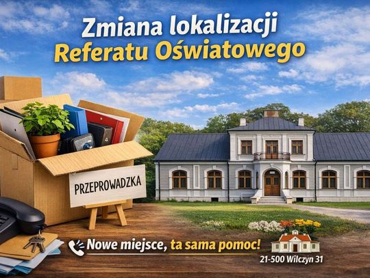 Zmiana lokalizacji Referatu Oświatowego – nowy adres