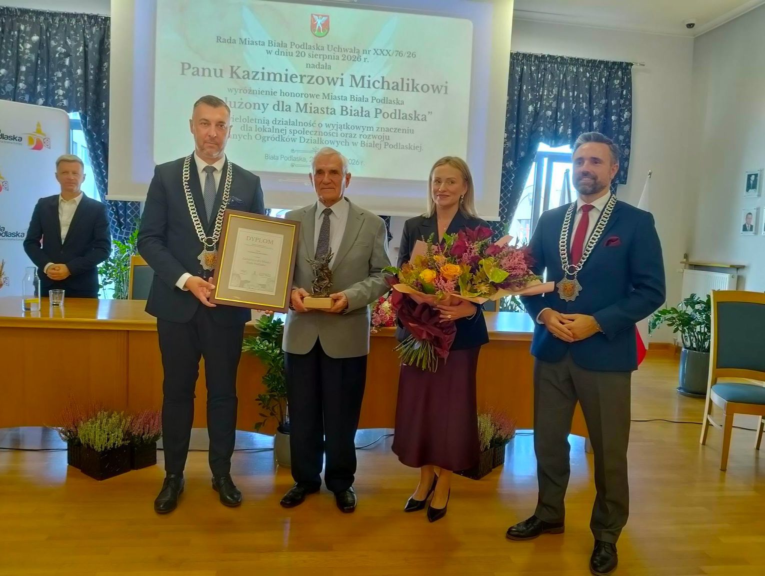 BIAŁA PODLASKA: Przedstawiciel działkowców uhonorowany (ZDJĘCIA)