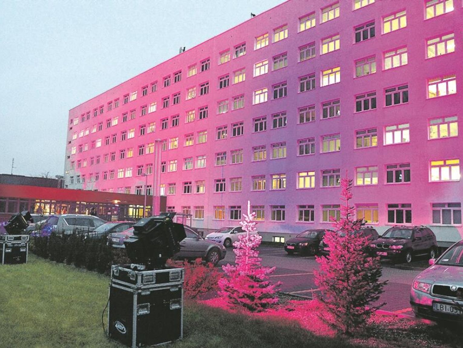 Bialski szpital zostanie podświetlony na fioletowo