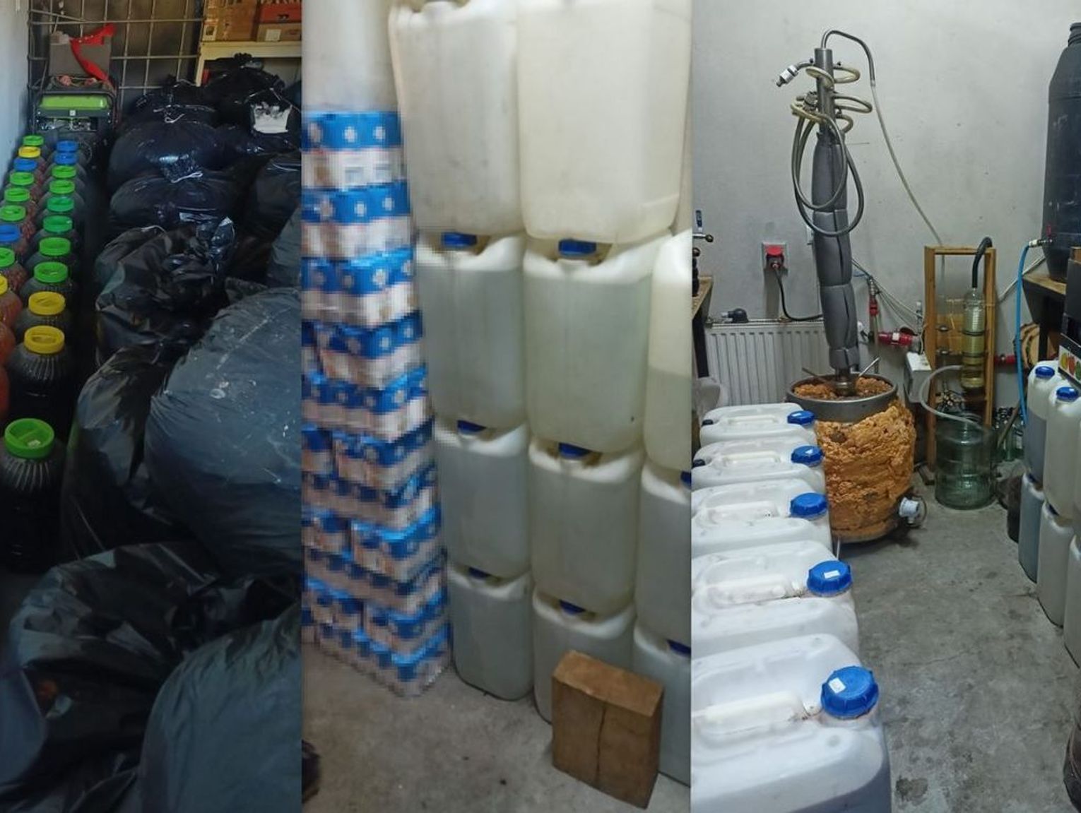 Bimbrownia w gm. Czemierniki. Policja przejęła 2 tys. l alkoholu [WIDEO]