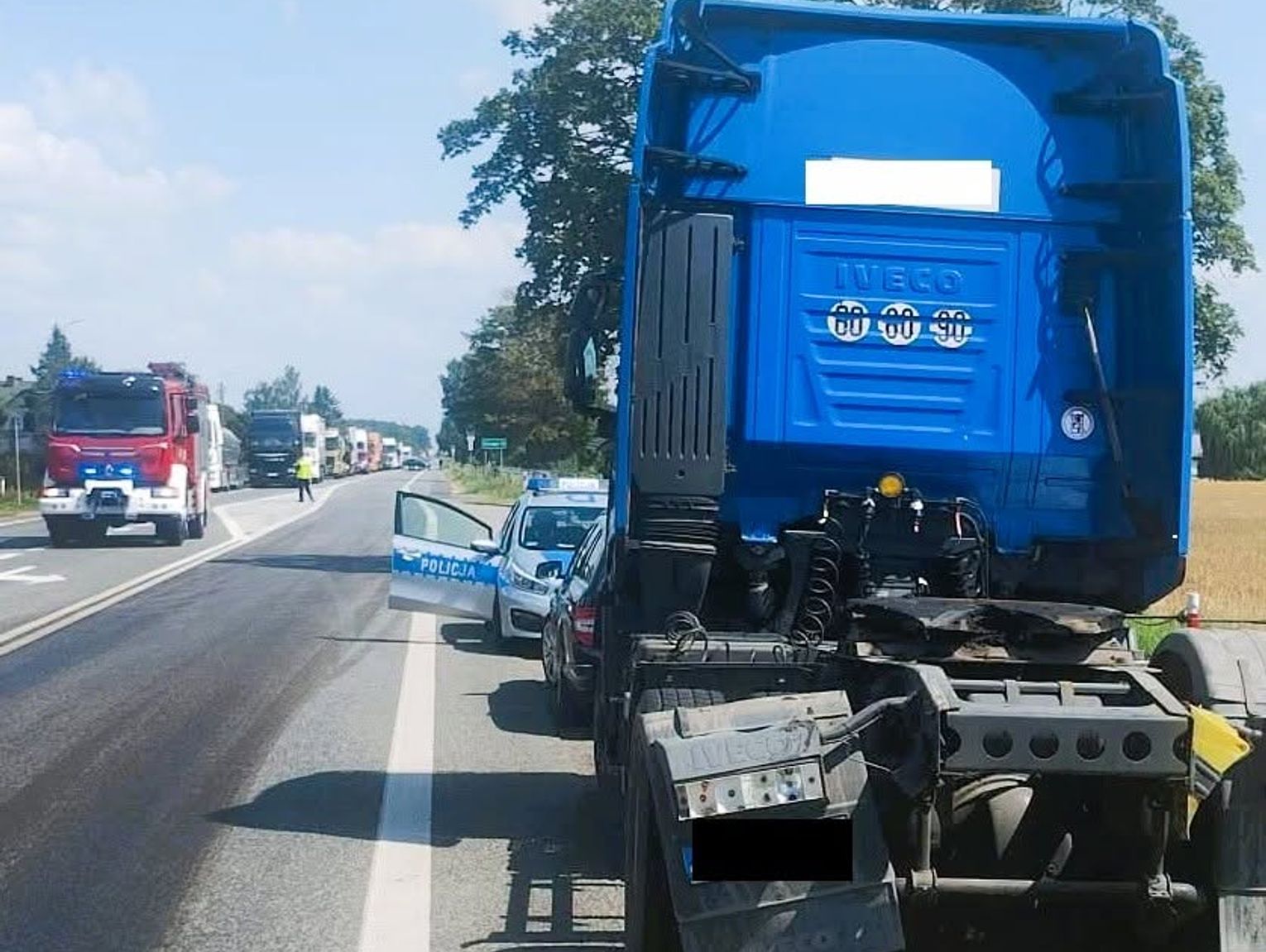 DK-2 w Zalesiu zablokowana po groźnym zdarzeniu