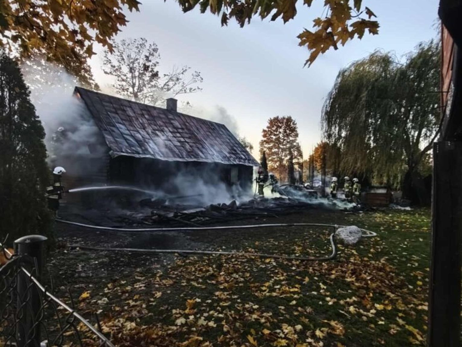 Zmarła kobieta, która uciekła z płonącego domu