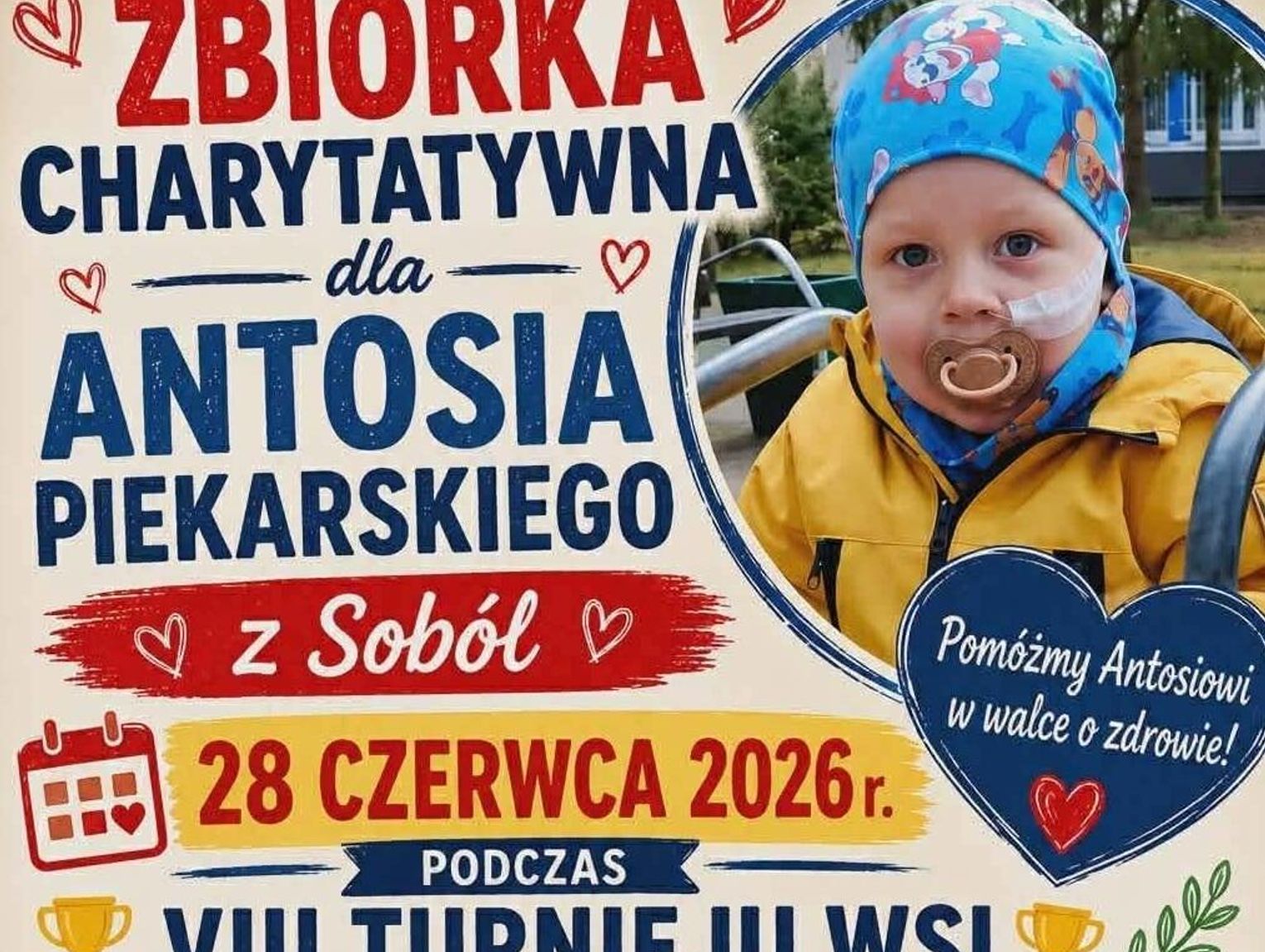 GMINA BORKI: Charytatywna zbiórka dla Antosia