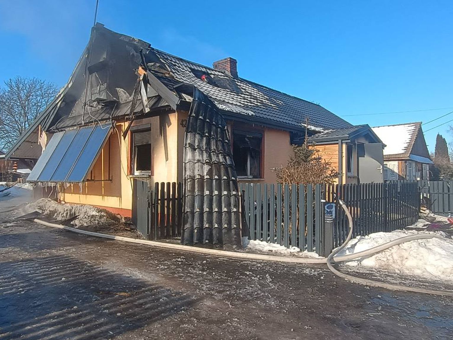 Gmina Sosnówka. Pożar domu jednorodzinnego
