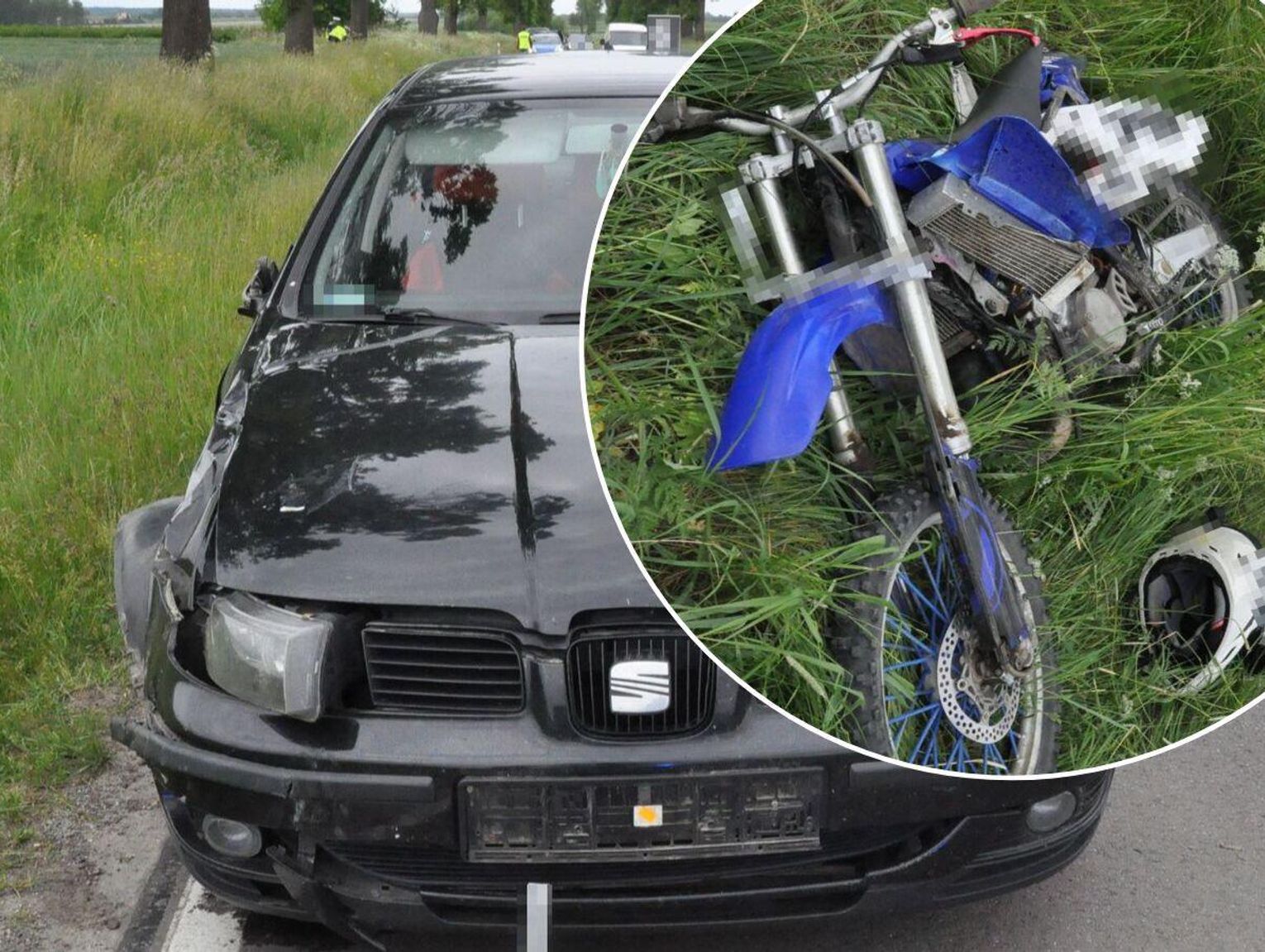 Lubelskie. Gmina Tarnogród: Wypadek przed Dniem Dziecka. 15-latek poważnie ranny po zderzeniu z Seatem