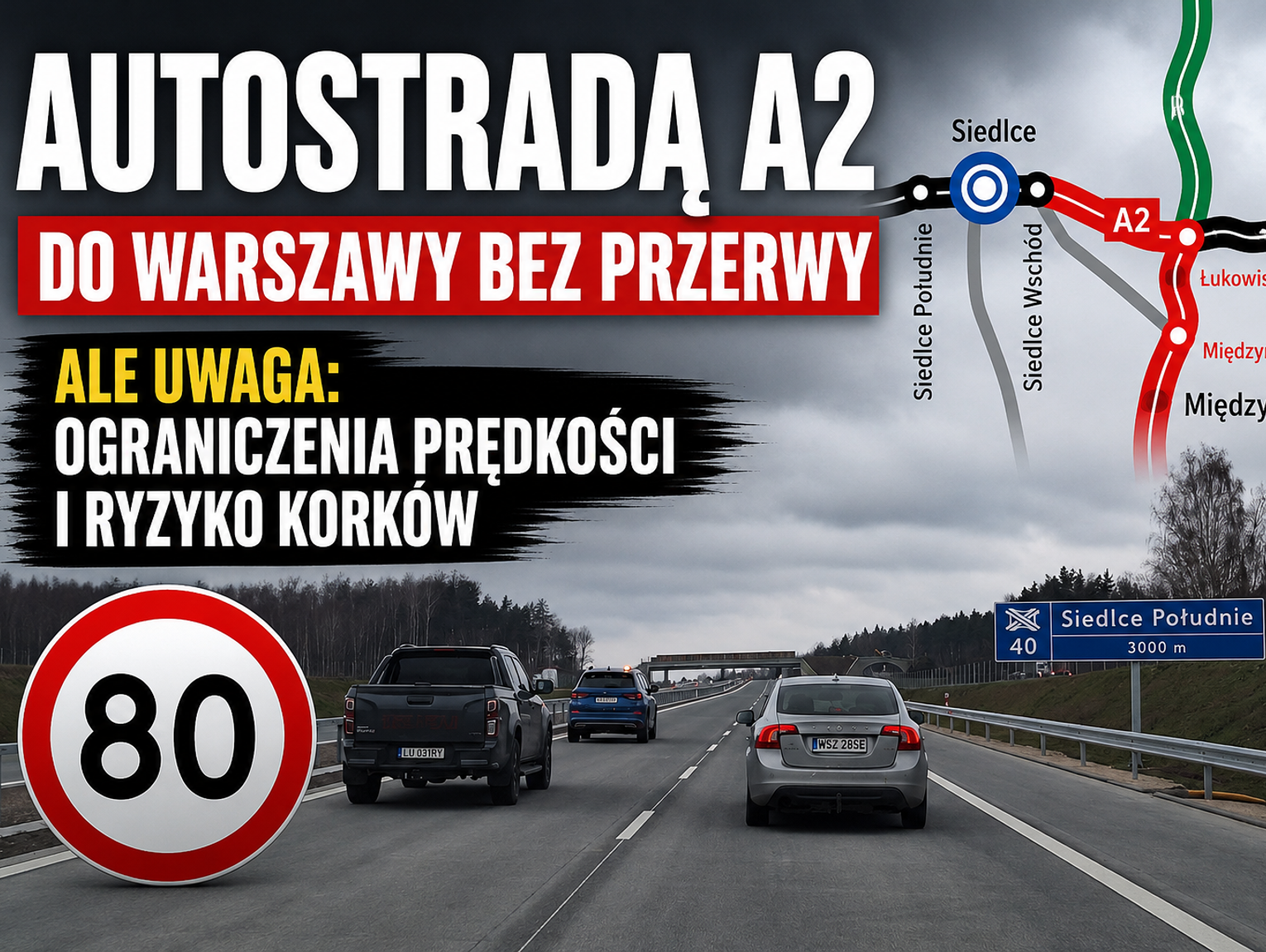 Historyczny dzień dla Białej Podlaskiej. Od piątku 26 czerwca, autostradą A2 do samej Warszawy
