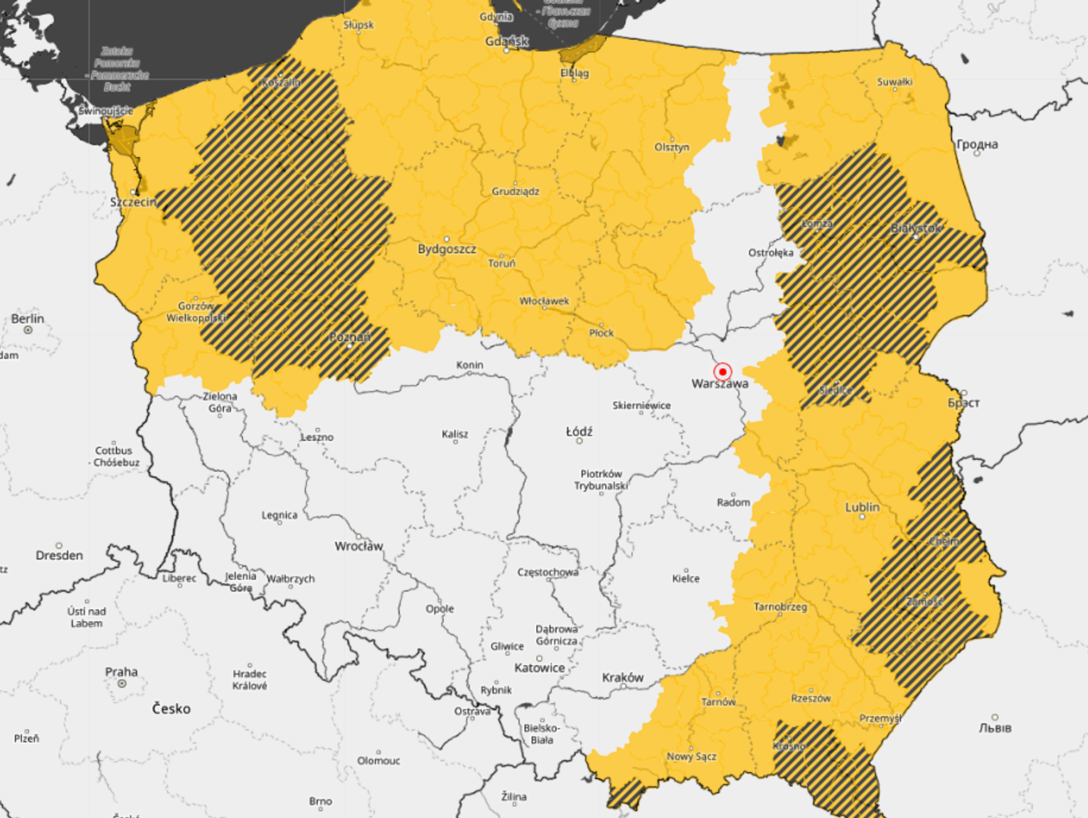 IMGW ostrzega przed burzami [MAPA]