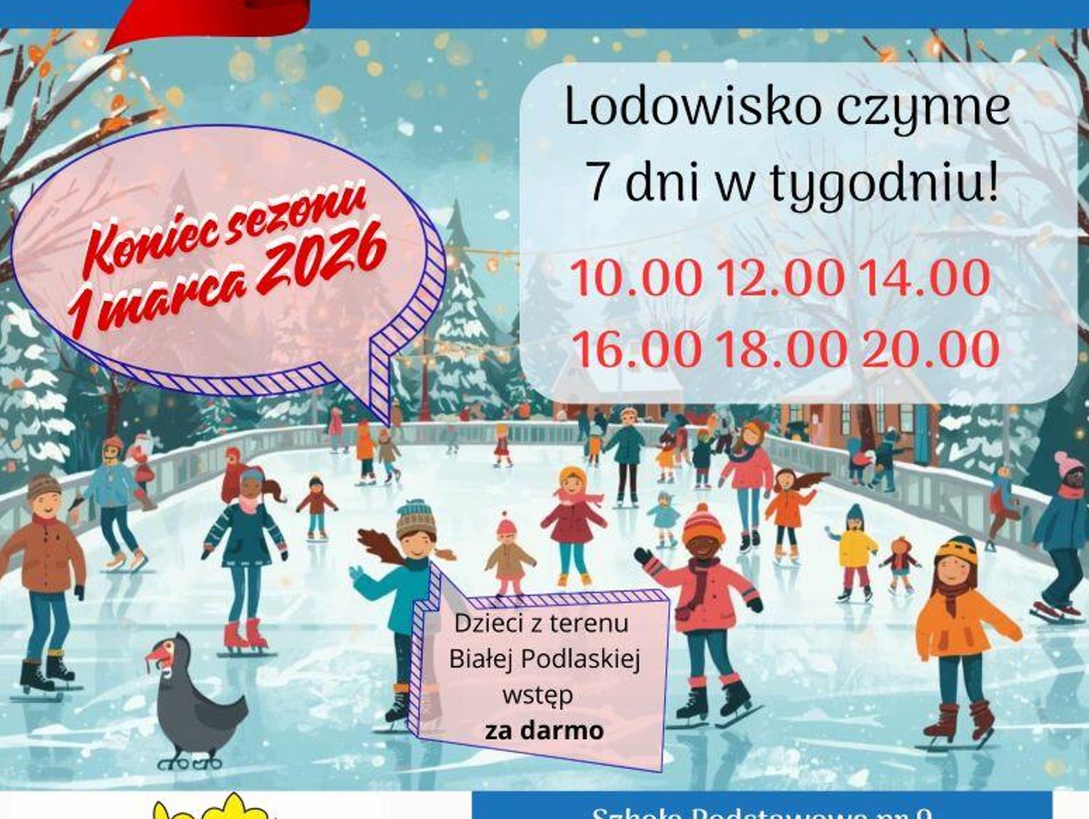 Lodowisko przy „dziewiątce” zaprasza